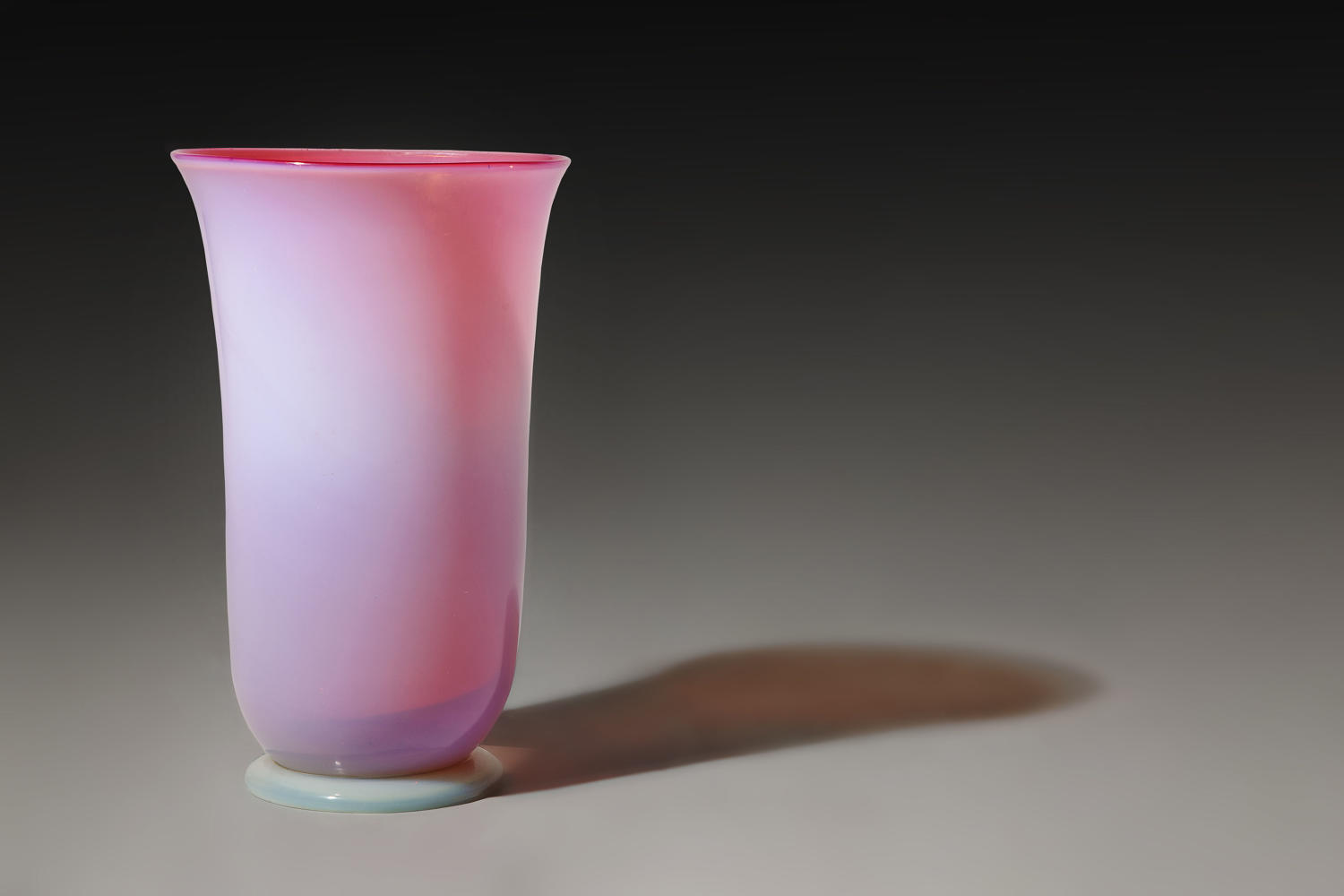 Gorge de Pigeon coloured glass vase