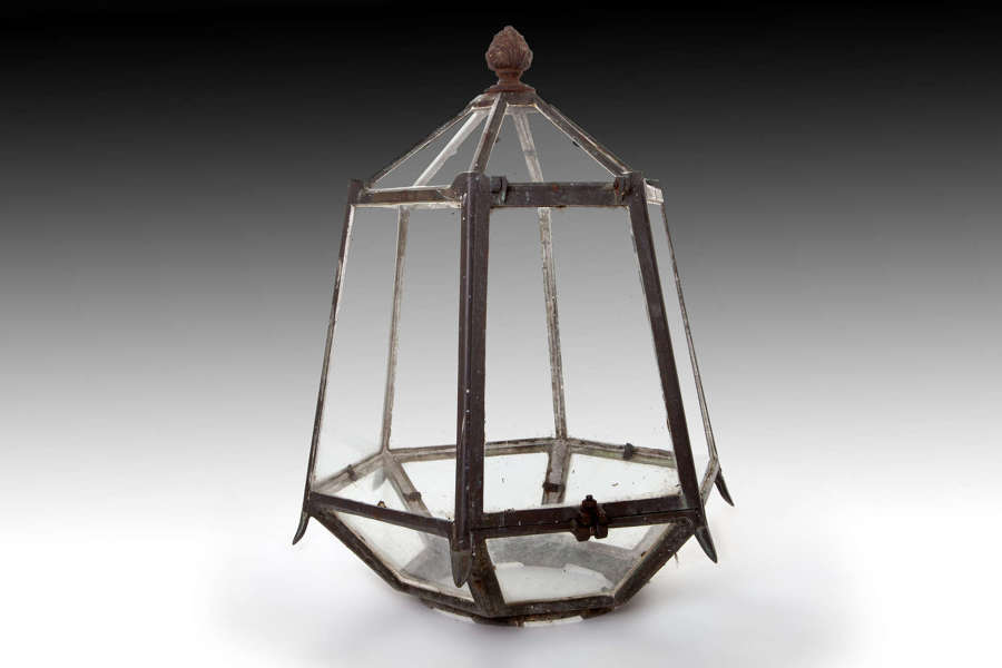 A 19th century bronze lantern