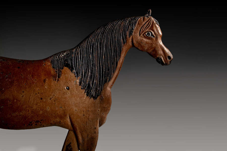 A 19th century cast iron horse