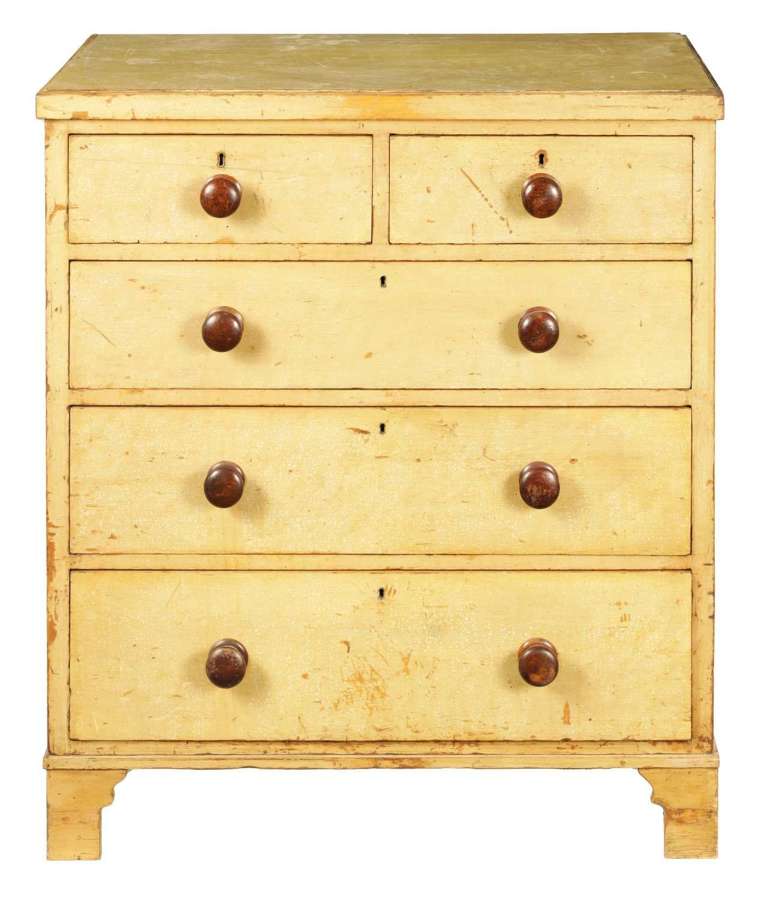 An original painted chest of drawers