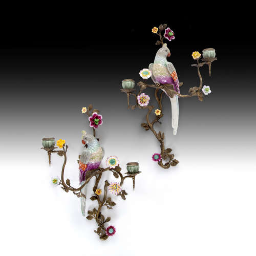 A pair of early 20th century wall lights