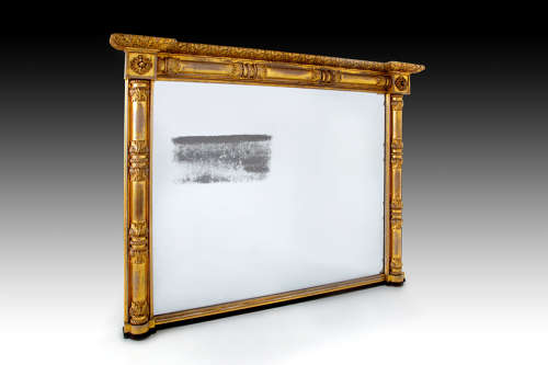 A  large 19th century giltwood overmantel