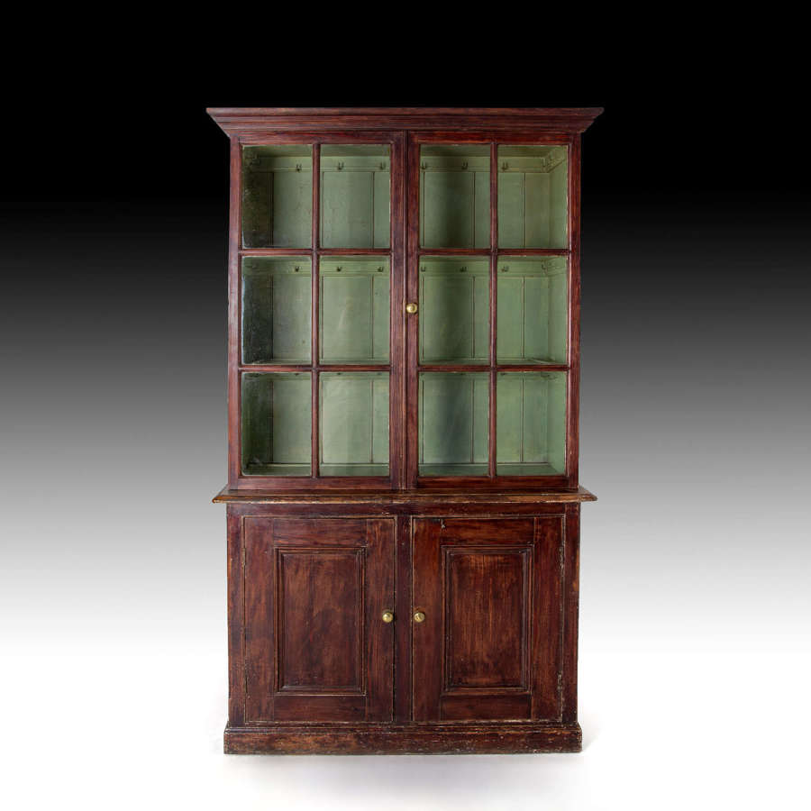 A late 18th century house keepers cabinet