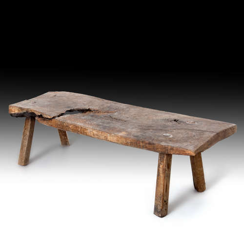 An early 19th century limed pig bench