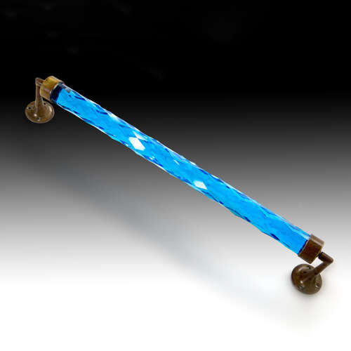 An Art Deco glass rail
