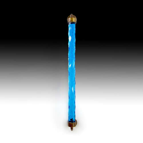 An Art Deco glass rail