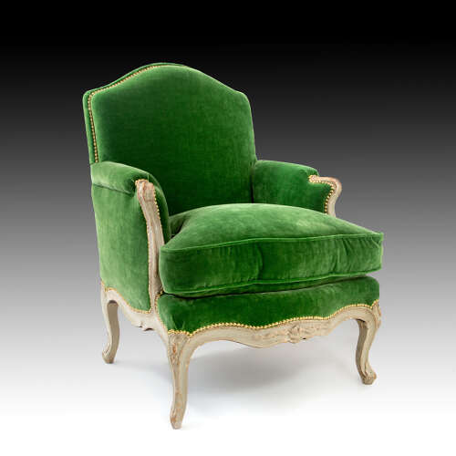 A pair of Louis XV bergere armchairs