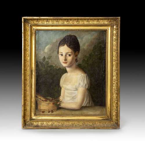 A portrait of a young lady