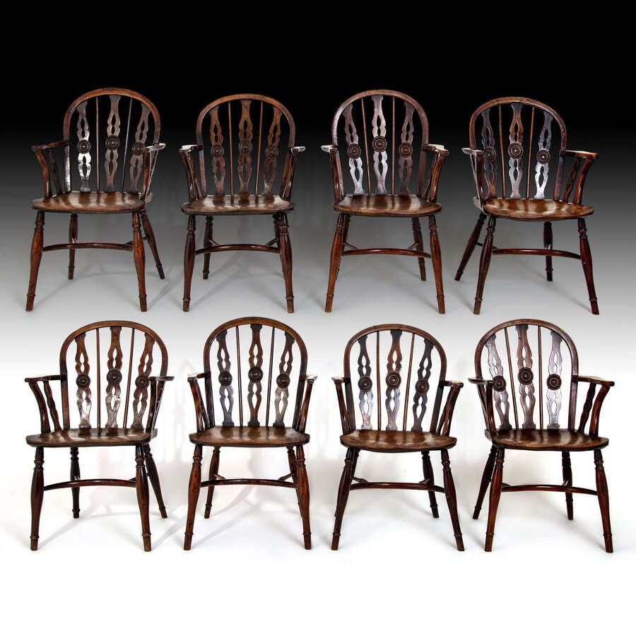 A rare collection of Windsor chairs