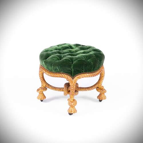 A 19th century rope stool