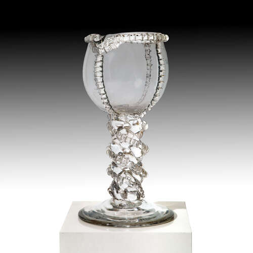A oversize glass libation cup